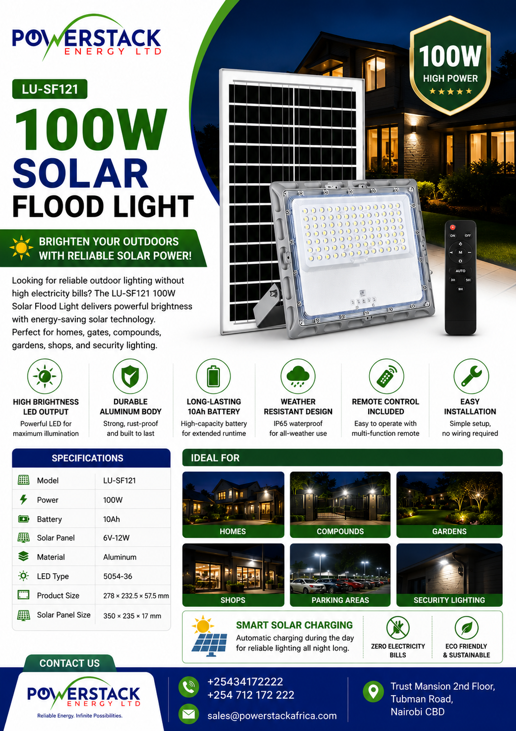 100w flood light