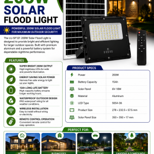 200W Solar Flood Light
