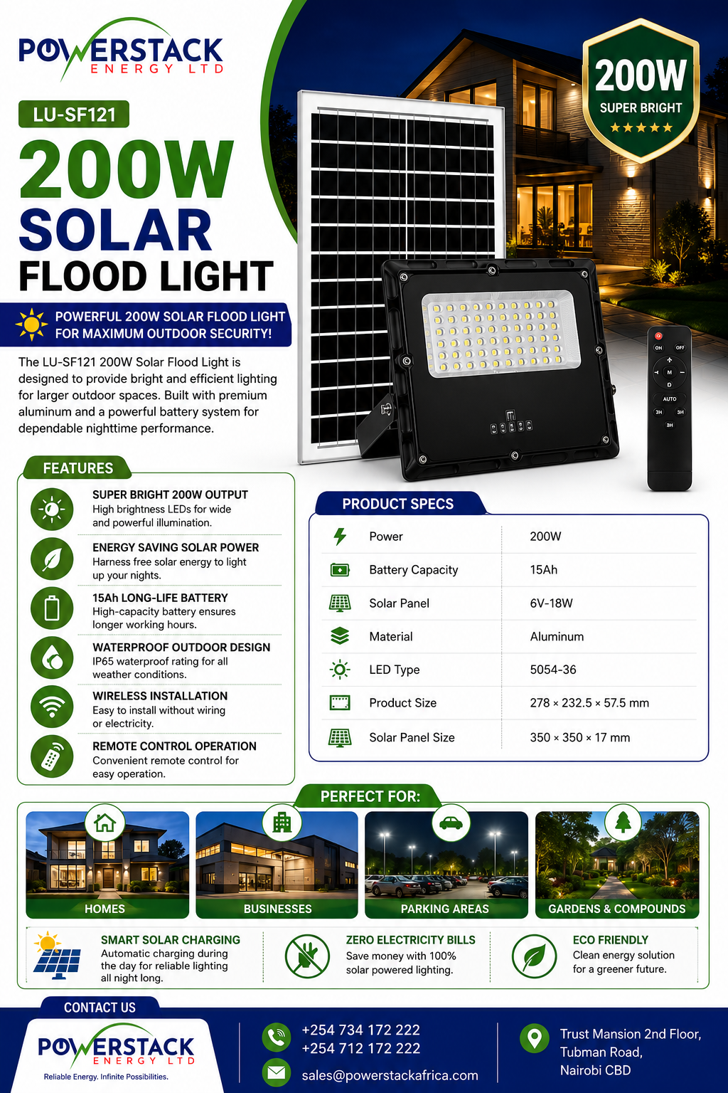200w flood light