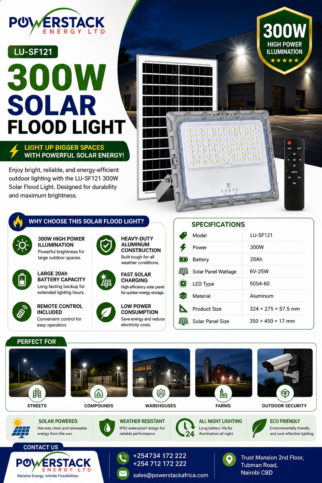 300w flood light