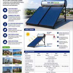 Flat Panel Solar Water Heater