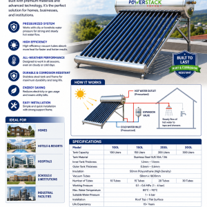 Pressurized Solar Water Heater
