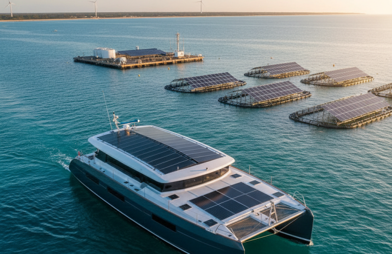 Marine solar panels